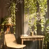 Decorative Flowers Fake Plastic Pecuniary Leaves Vine Hanging Artificial Plants Money Leaf Grass Home Wedding Party Wall Balcony Decoration