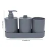 Set accessori da bagno Accessori da bagno Dispenser di sapone Portaspazzolino Vassoio da bagno Tazza da bagno Organizer da appoggio 240118