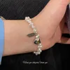 Braccialetti con ciondoli KADRUFI Vintage Barocco Imitazione Perla Braccialetto Del Cuore Per Le Donne In Rilievo Regolabile Y2k Kpop Gioielli Pulseras 2024