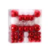 Party Decoration 125st/Box Colored Ball Christmas sfärer Xmas Tree Hanging Accessories Home Year Liquidations 2024