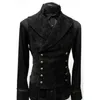 Heren Double Breasted Gothic Steampunk Fluwelen Vest Mannen Stadium Cosplay Prom Kostuum Heren Vest 240125