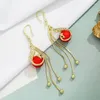 Boucles d'oreilles pendantes 10 paire/lot, bijoux paon en métal à la mode pour femmes, 2024