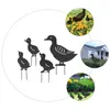 Trädgårdsdekorationer smidesjärn dekorationella anka gräsmattor djur prydnad dekorativa gård insatser hem