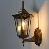 Duvar lambası Dış Mekan Işıkları Armatürler Dış Fener Açık Cam Hava Durumu Geçirmez Azizler Aydınlatma - Siyah Bronz