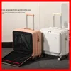 Koffer, vorne zu öffnender Koffer, Universalrad, 18 Zoll, kleines Trolley-Gepäck, für Männer und Frauen, Mode, Boarding, Reisen