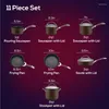 Cookware Sets Circulon Symmetry Dishwasher Safe Hard Anodized Nonstick Pots And Pans Set 11-Piece Chocolate