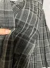 Spódnice w stylu preppy szara kratona spódnica klasyczna plisowana w talii codzienne uczniowie ubrania A-line szkoła Y2K Japońska moda