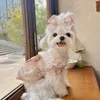 犬のアパレルペット服産卵犬のドレス犬用衣類猫小さな花のプリントかわいい薄い夏のチワワ製品2024