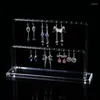 Sacchetti per gioielli Acrilico doppia fila porta orecchini Dosplay custodia per bracciale porta gioielli organizzatore espositore per collane