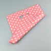 Gift Wrap 100pcs/lot White Dots Pink Plastic Bag 20x25cm Boutique Packaging Bags Jewelry Shopping With Handle