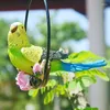 Garden Decorations Pastoral Iron Ring Parrot Resin Pendant Crafts Outdoor Furnishing Ornaments Courtyard Park Villa Figurines Decoration Art