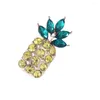 Brooches Fashionable And Personalized Golden Yellow Glass High-end Fruit Pineapple Brooch