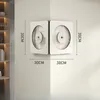 Wall Clocks White Clock Corner Double Sided 3d Modern Design Living Room Decoration Watch Dining Decor Mute LED