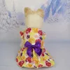 Vêtements pour chiens Chat Princesse Robe Charme Bow Décoration Pet Pour Chats Chiens Confortable Dessin Animé Imprimer Jupe Adorable Chiot