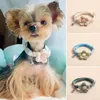 Dog Collars Pet Flower Collar Cute Knitting Bell Adjustable Cat Necklace Traction Safety Buckle Puppy