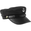 Bérets Cosplay Capitaine Chapeau Fête Performance Vêtements Accessoires Marin Béret (02 Noir) (m (56-58 cm))