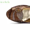 est INS Style Colore marrone Eleganti tacchi bassi Nigeria Design Set di scarpe e borse da donna africane per la festa di nozze 240130