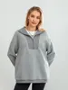 Kadın Hoodies Kadın Bulanık Polar Sweatshirtler Yarım fermuarlı moda kazakları gündelik sonbahar uzun kollu üstler sonbahar sokak kıyafetleri