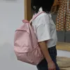 Sacs d'école dames couleur unie Shopping sac à dos étudiants décontracté grande capacité sacs à dos femmes Nylon épaule sac à dos