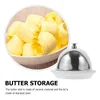 Plates 1 Pc Ceramic Cake Plate French Butter Dish Airtight Container Storage Tray Dome Cover Trays