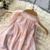 Casual Dresses Summer Design Sense Chiffon Splicing Bow Hanging Neck Type Waist Package Hip Evening Dress