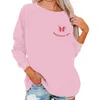 Kobiet bluzy z kapturem Zwyciężona bluza delikatne, swobodne bluzy na szyję długie rękawy Modne wydrukowane pullover zestaw ropa para mujer