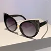 Солнцезащитные очки модные винтажные женские дизайнерские черные очки «кошачий глаз» солнцезащитные очки для женщин UV400 оттенки очков