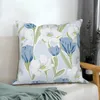 Almohada nórdica moderna cubierta de flores simples flores coloridas mariposa decoración del hogar fundas de tiro para sofá