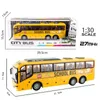 130 RC Bus Electric Remote Control Care With Light Bus School City City Model 27MHz Radio Machine Toys For Boys Kids 240130