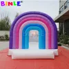 3x3m (10x10 stóp) z dmuchawą w stylu Boho nadmuchiwane sprężyste zamek POGO Rainbow Bounce House z Blower Mini Pastel Castle na imprezę