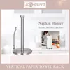 Kitchen Storage Stainless Iron Table Roll Paper Towel Holder Stand Rack Organizer Shelf Bathroom Hardware Holders