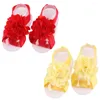 Primeiros caminhantes 8 PCS Flower Foot Bands para bebês The Flowers Baby Girls Barefoot Sandálias Gravatas