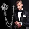 Broschen Mann Anzug Hemd Quaste Kette Krone Mode Herren Schmuck Geschenk Vintage Corsage Hochzeitskleid Mantel Zubehör Pins Brosche