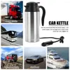 Bouteilles d'eau 12/24V, bouilloire électrique pour voiture, Protection contre l'ébullition à sec, tasse à café de 750ml, marmite à ébullition rapide, tasse de voyage chauffante