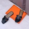 Designer Oran-Hausschuhe, Slides, Sandalen für Damen, Slipper, lässige Loafer-Schuhe, Outdoor-Strand-Slipper, flacher Boden mit Schnalle, Unisex-Schuhe aus echtem Leder 35–42