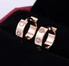Love Earrings Women039s Earcuff Earring Crystal Rose Gold Stud Rostless Steel Fashion Jewelry Without Box8747551