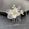 Hårklipp Fashion Flower Comb Bridesmaid Crystal Clip Bridal Hairpin Wedding Jewelry Girl Women Party Hairband Gift