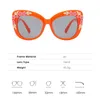 Sonnenbrille für Damen, trendiger Blumenrahmen, UV-Schutz, klassische große Sonnenbrille zum Fahren, Angeln, Golf