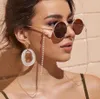 2020 moda okularów łańcucha imitacja Pearl z koralikami okulary przeciwsłoneczne Maska Łańcuchowa wisząca lina Kobiety na zewnątrz swobodny naszyjnik Akcesoria 3497009