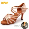 DIPLIP Scarpe da ballo latino Scarpe da ballo con tacco alto da donna Scarpe da ballo con fondo morbido da tango 5/7 cm Scarpe da ballo per ragazze Salsa 240124