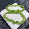 Strand natural verde peridot olivina contas ovais pulseira 7mm feminino masculino estiramento cura cristal claro redondo