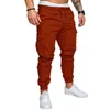 MULTI-POCKE MÄNSLASSVÄRDE SVÄTBANTER SOLID FÄRG TACKSTRING Harem Pants Outdoor Sports Streetwear 12 Färger Jogging Pencil Pants 240124