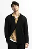 Miyake plisowana kurtka Mężczyźni Blezer Czarne garnitury do rozciągnięcia Slim Fit Płaszcz Wysokiej jakości swobodny japoński styl Blazery 240124