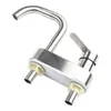 Robinets d'évier de salle de bains 1pc 2 trous mitigeur de lavabo robinet de remplacement vanne en céramique robinet froid et mitigeur fournitures de cuisine