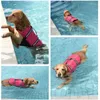 Vêtements de chien Drop Summer Sécurité Gilet de sauvetage pour animaux de compagnie Imprimé Maillot de bain pour petits chiens moyens Gilet réfléchissant