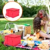 Stoviglie Borsa da picnic isolata Borsa da pranzo da asporto Mantieni caldo Accessori per grigliate Isolamento termico portatile per barbecue all'aperto