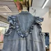 Damenwesten Vintage Wash Blue Denim Weste Frauen Weste Frühling Lose Kurze Cowboy Ärmellose Jacke Große Tasche Lässige Jeans Weiblich