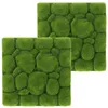 Decorative Flowers 2 Pcs Simulated Moss Decoration Micro Landscape Mini Garden Artificial Plants Mat Pad For Landscaping Wall Decors Grass