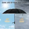 Guarda-chuvas reverso 10 costelas guarda-chuva automático com tira reflexiva à prova de vento invertido dobrável portátil