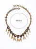Pendant Necklaces Designs Vintage Rivet Necklace Jewellery For Women Wen With Spike Tassel Style